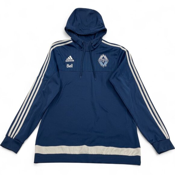 Vancouver Whitecaps Adidas MLS 2014 Hoodie Pullover Sweatshirt Warmup Jersey L - Picture 1 of 8
